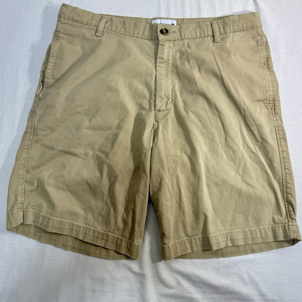 Saddlebred Chino Khaki Shorts Beige Men's 36W Inseam 9"